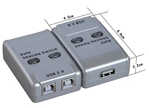 Sanoxy USB 2.0 AB Switch Box, 2 PC to 1 USB 2.0 Device