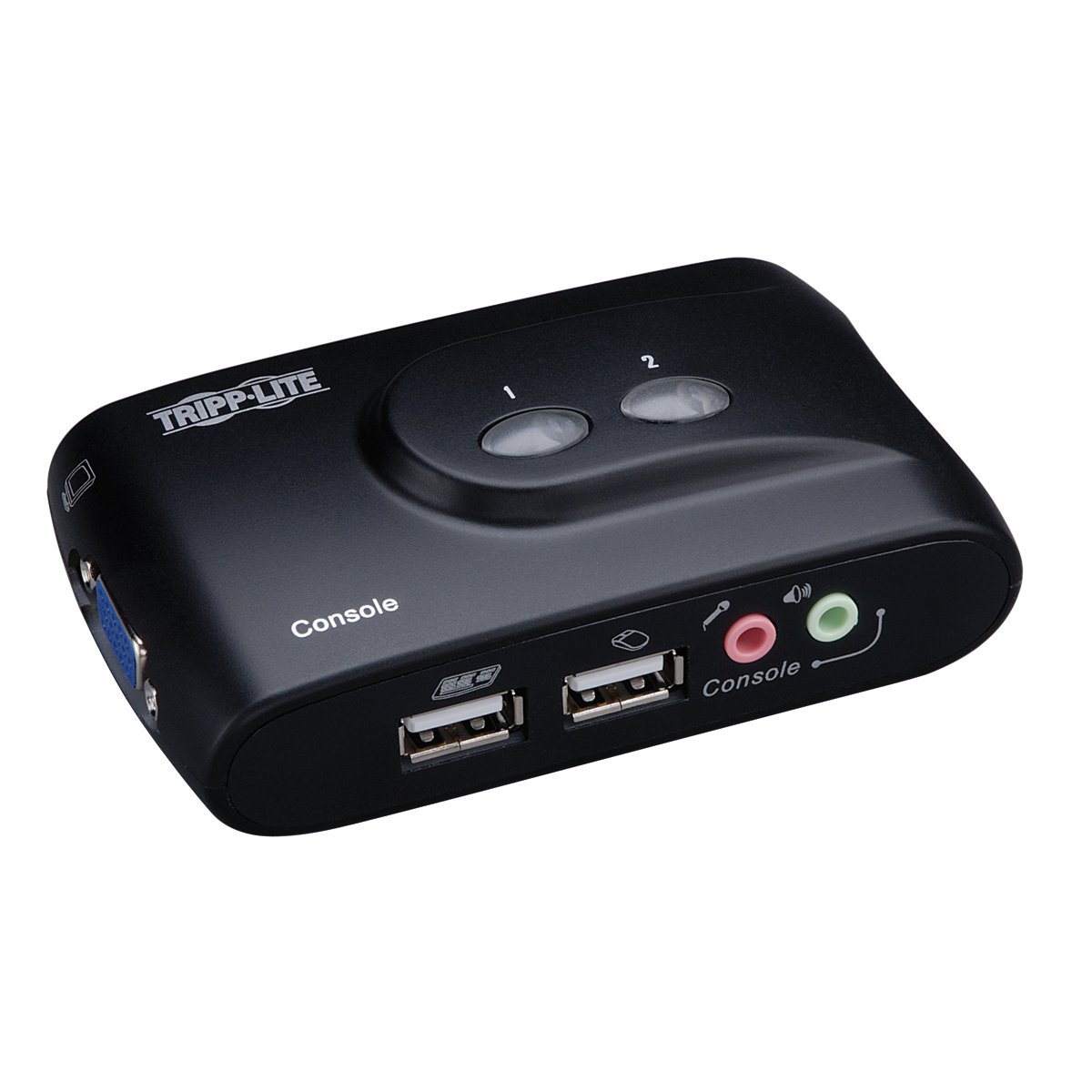 Tripp Lite B004-VUA2-K-R 2 Port USB KVM Switch Front View