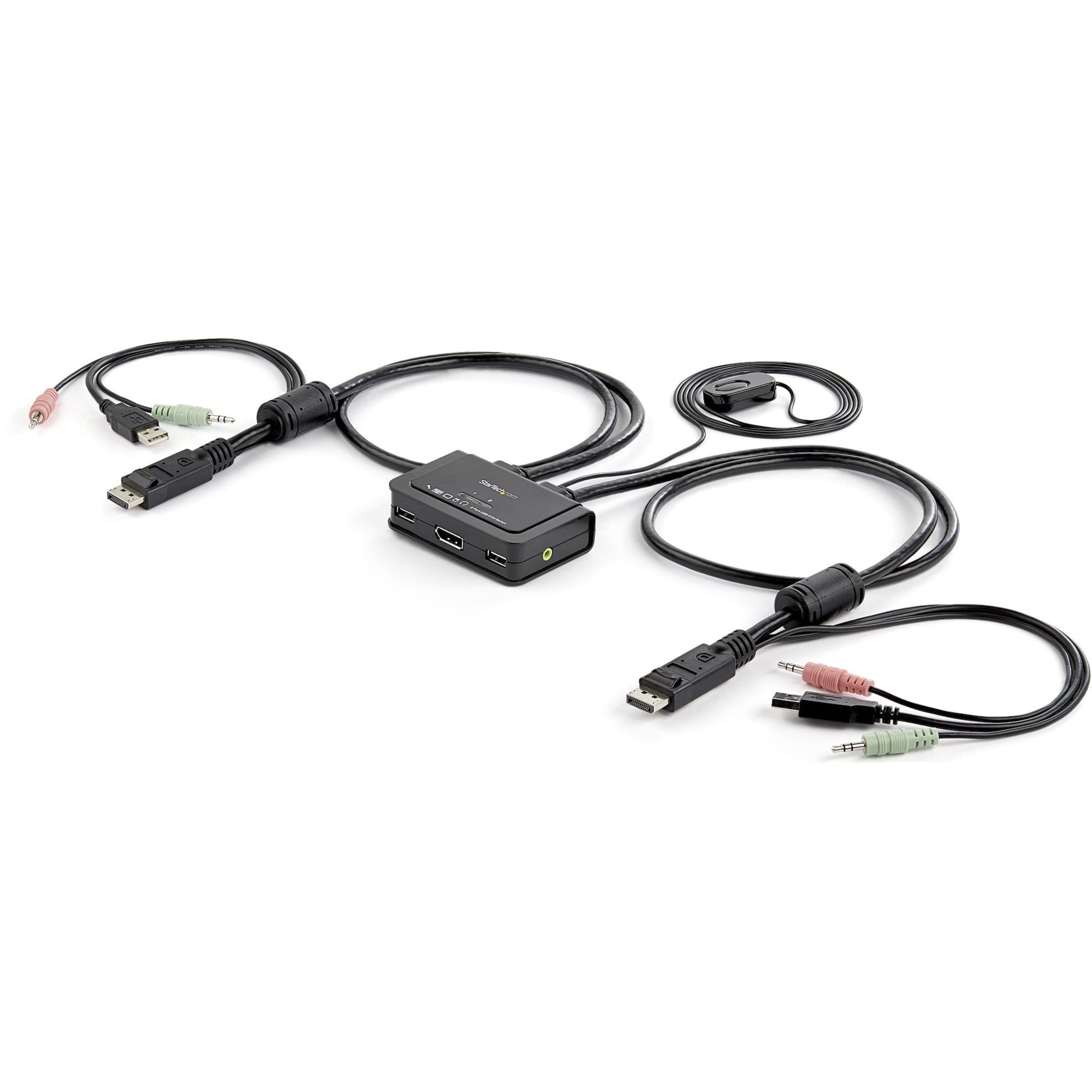 StarTech.com 2 Port DisplayPort Cable KVM Switch Front View