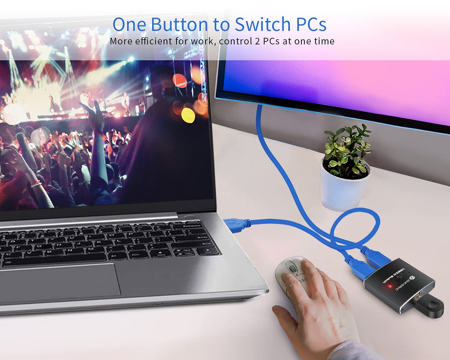 USB 3.0 Switch Selector side view