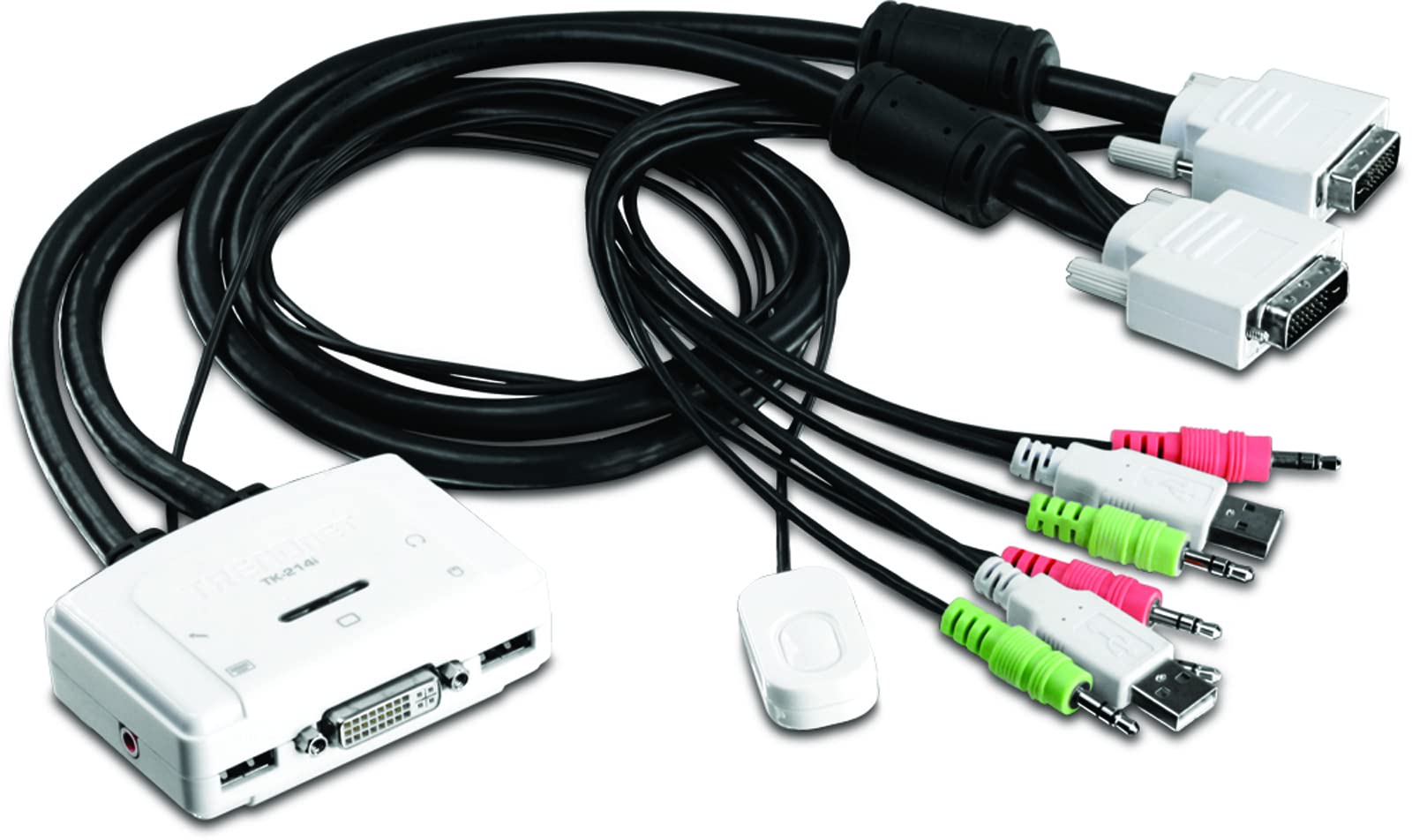 TRENDnet 2-Port DVI USB KVM Switch and Cable Kit with Audio