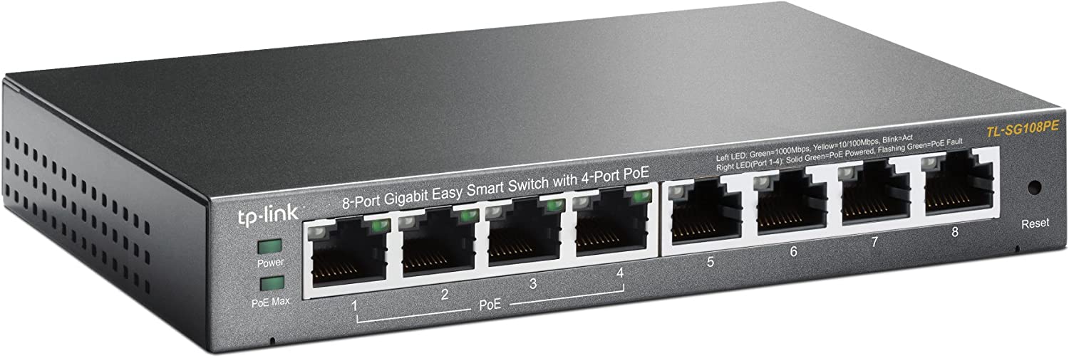 Tp-link 8-port-gigabit Easysmart Switch side view