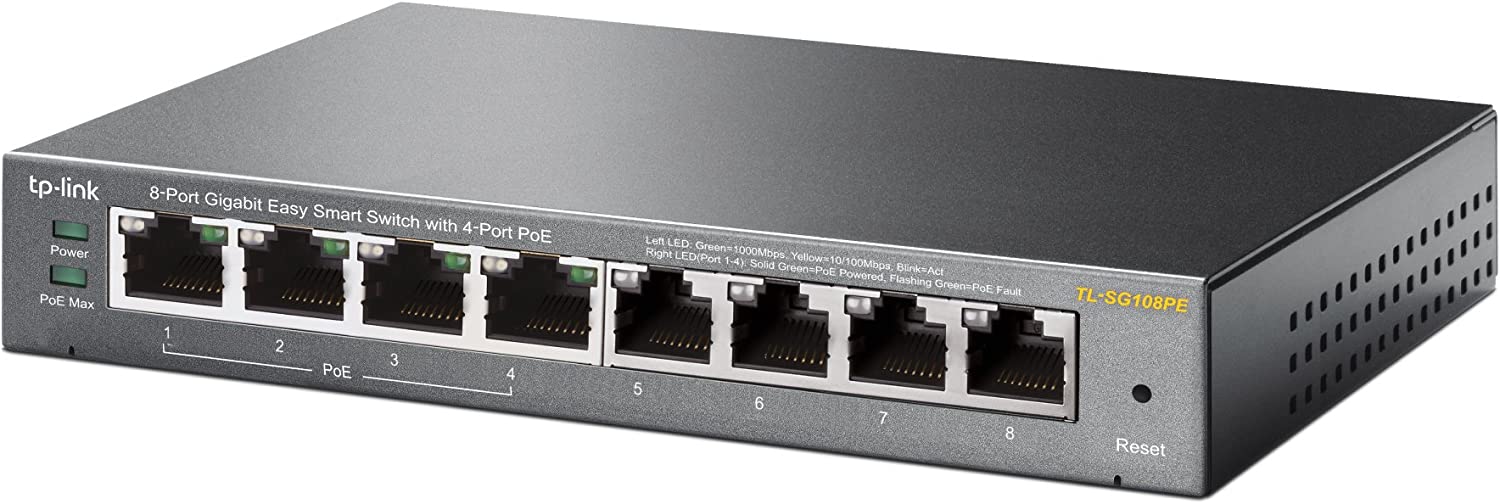 Tp-link 8-port-gigabit Easysmart Switch back view