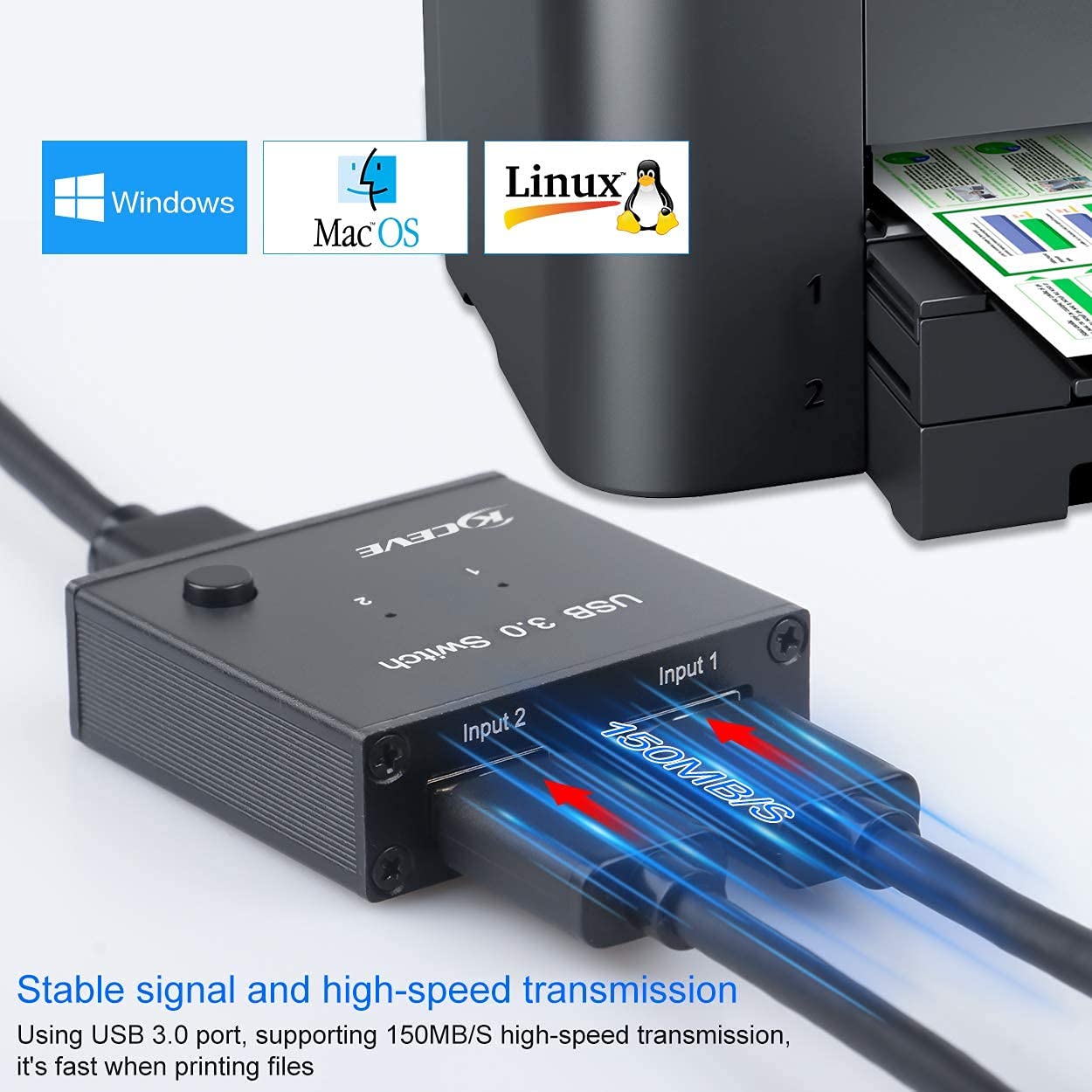 USB 3.0 Switch Selector with Compatible Devices