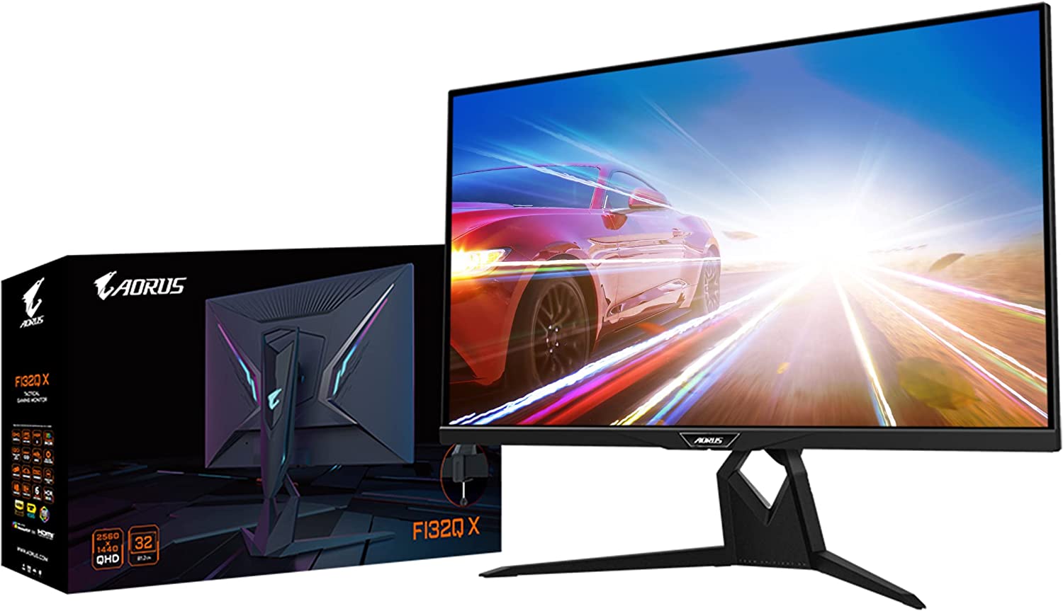 AORUS FI32Q-X Gaming Monitor in Gaming Setup