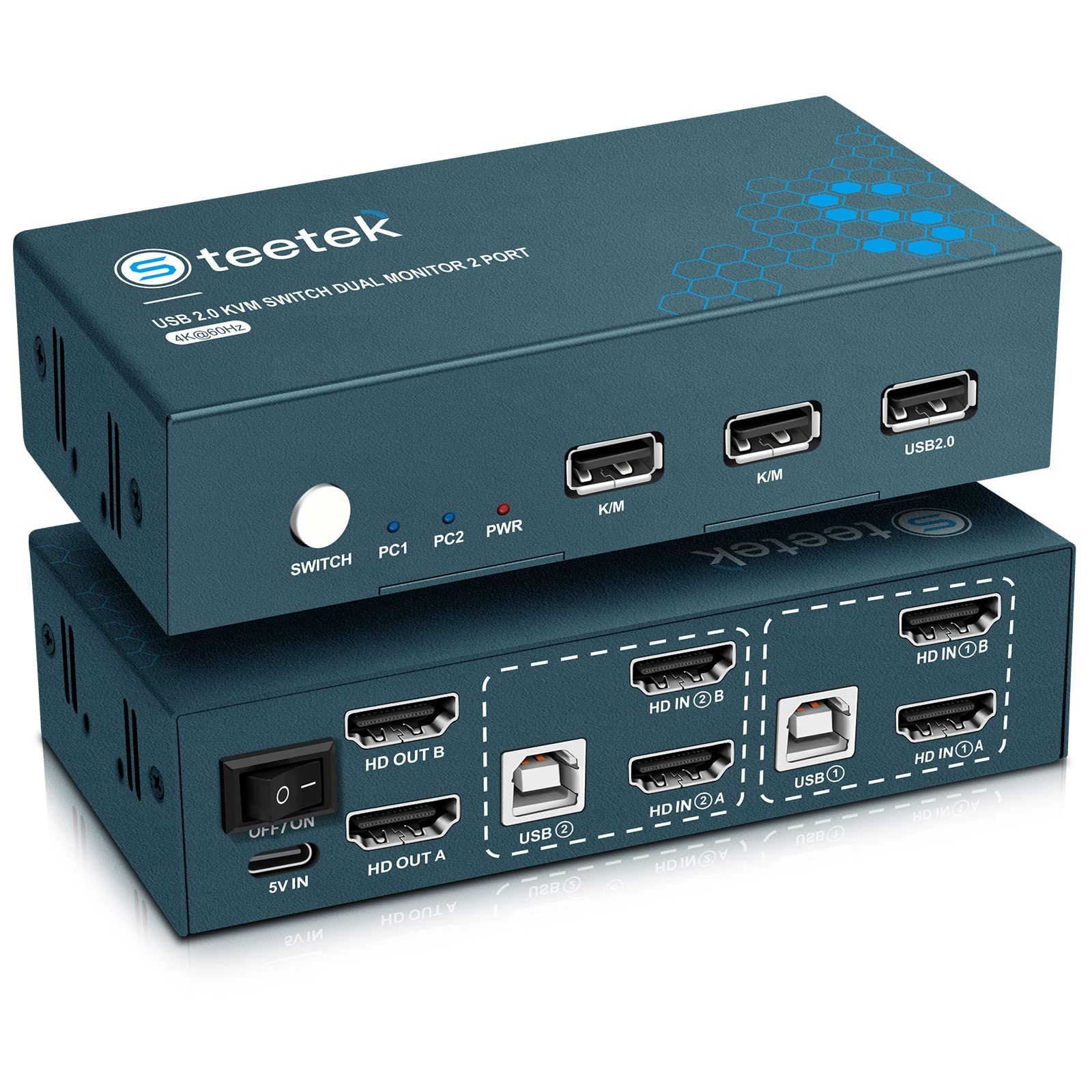 Steetek HDMI KVM Switch Dual Monitor