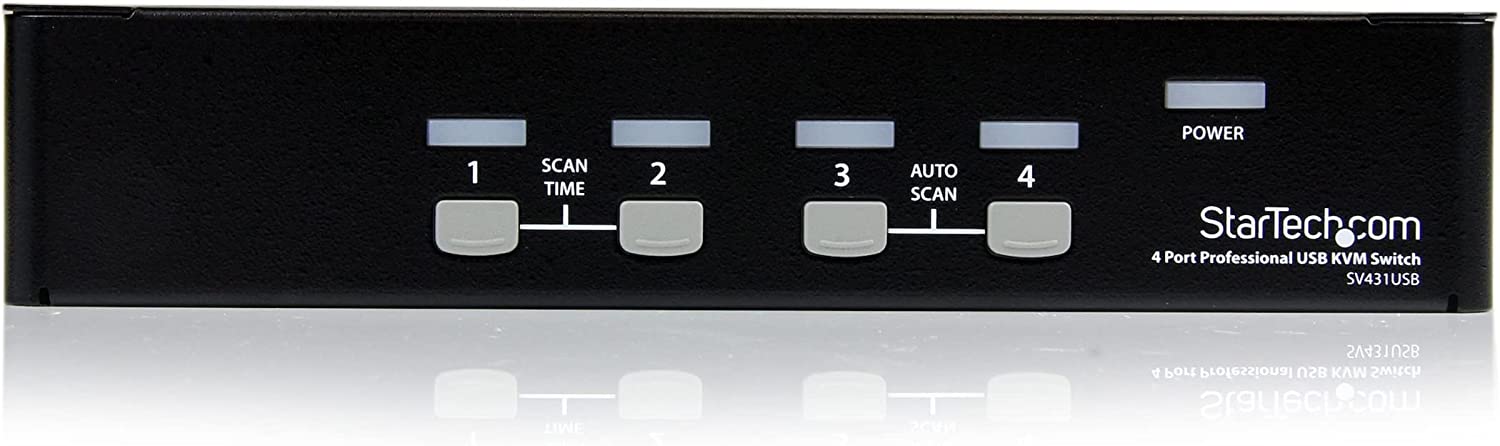 StarTech.com 4 Port Professional VGA USB KVM Switch Back View