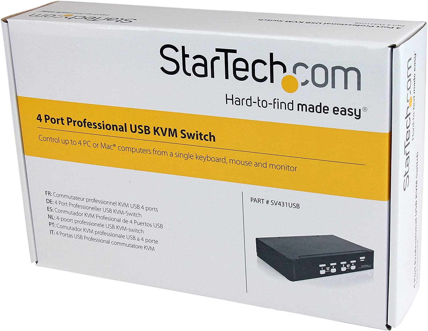 StarTech.com 4 Port Professional VGA USB KVM Switch in Use