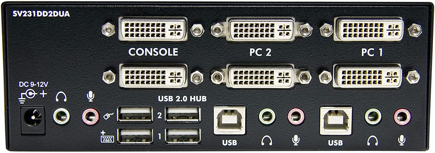 StarTech.com DVI KVM Switch USB Hub